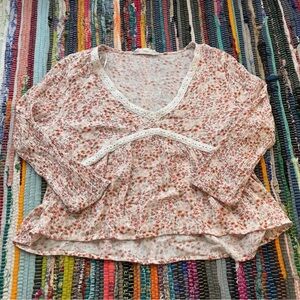 hippie rose floral blouse